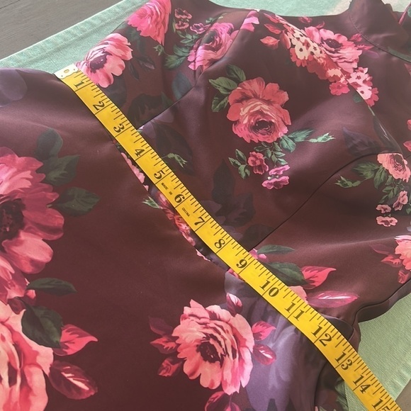 My‎ Michelle High Halter Neck Floral Print Fit & Flare Formal Mini Dress NWT - Picture 9 of 10